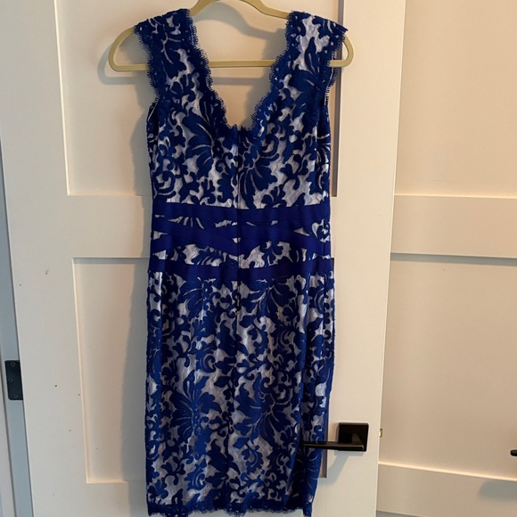 Tadashi Shoji Royal Blue Lace Midi Dress - Picture 2 of 2